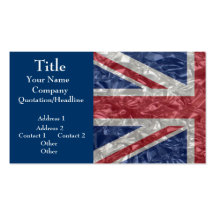Union Jack - Crinkled Business Cards