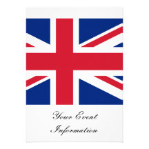 Union Jack Flag Great Britain Party Event Personalized Announcements