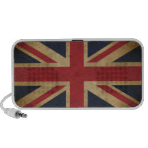 Union Jack in Pink and Blue Doodle Speakers