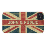 Union Jack Name Template iPhone 4 Case-Mate Case
