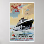 Union Line Steamship Ocean Liner Posters