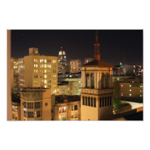 Union Square SF at night Art Photo