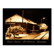 Union Train Station - Brookhaven, Mississippi Postcards