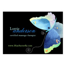 Unique Butterfly Massage Therapist Business Cards