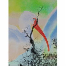 Unique combo solarised colours tree and bird photo cutout