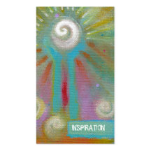 Unique fun colourful artsy inspirational painting business cards