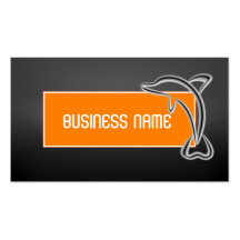 Unique Modern Chic Dolphin Business Card Template