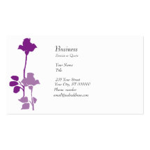 Unique Purple  Roses  Buds Business Card Templates