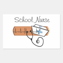 Unique School Nurse Gifts Rectangle Stickers