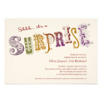 Unique Surprise Party Invitations invitations