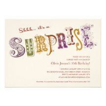 Unique Surprise Party Invitations