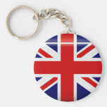 United Kingdom Flag  Button Keychain