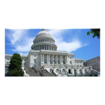 United States Capitol White House Washington DC Custom Photo Card