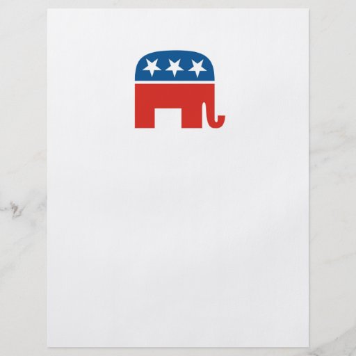 united states of america republican party elephant flyer design
