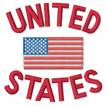 United States with Flag Embroidered Shirt