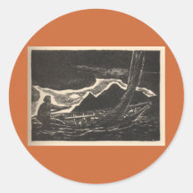 Unknown Waters Round Sticker
