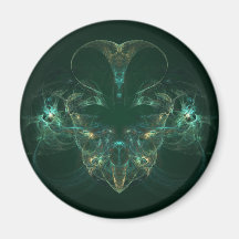 Unmasked Abstract Fractal Art Fridge Magnet