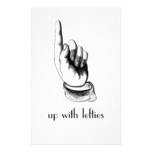 up with lefties stationery