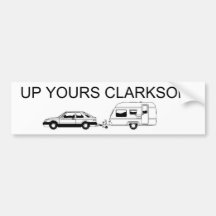 UP YOURS CLARKSON BUMPER STICKER
