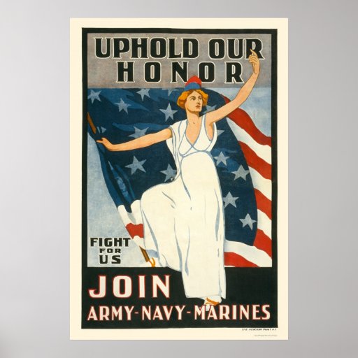 Uphold our honour - Join Army-Navy-Marines Poster