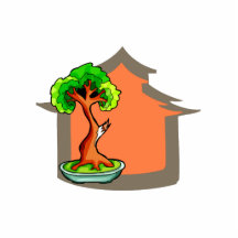 Upright Bonsai Jin With House Acrylic Cut Outs