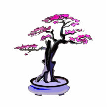 Upright Deadwood Bonsai Purple Acrylic Cut Out