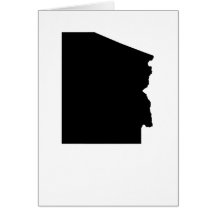 Upside Down Map of Arizona Greeting Card