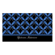 Uptown Glam Business Card, Radiant Blue