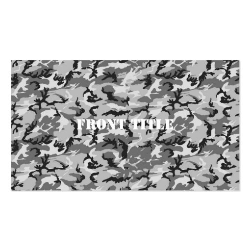 Urban Camouflage - Black & Grey Business Cards