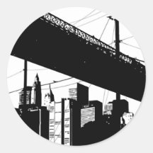 Urban Chic Round Sticker