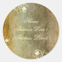 Urban Decan Gold Address Labels Sticker