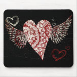Urban Fleur Winged Heart Mousemats