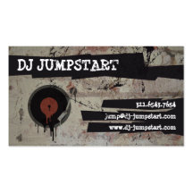 Urban Graffiti Turntable DJ Business Card
