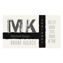 Urban Grunge Design Purple and Tan Business Card