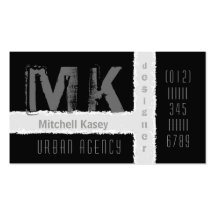 Urban Grunge Design Purple and Tan Business Card