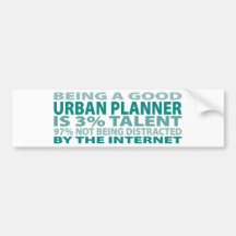 Urban Planner 3% Talent Bumper Stickers