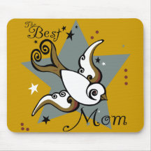 Urban Tattoo Swallow Bird Design Mousemat