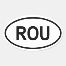 Uruguay "ROU" Stickers