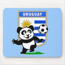 Uruguay Soccer Panda Mousemat