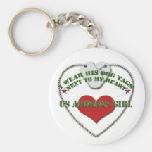 US Airmans Girl Keychain
