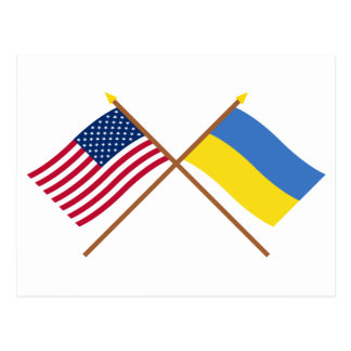 Crossed Flags Postcards | Zazzle.com.au