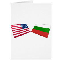 US & Bulgaria Flags Card