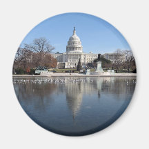 US Capitol building winter  picture Fridge Magnets