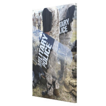 US Marines and Sailors don riot gear Canvas Prints