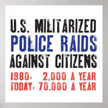 US Militarized Police Raids Against Citizens STATS Posters