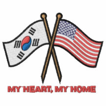 US-S Korea Dual Flags Embroidered Hooded Sweatshirt