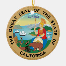 USA- California Christmas Ornament