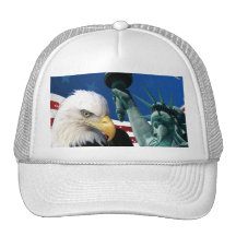 USA COLLAGE TRUCKER HATS