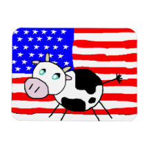 USA Cow Flexi Magnet