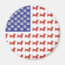 USA Dachshund Fridge Magnet